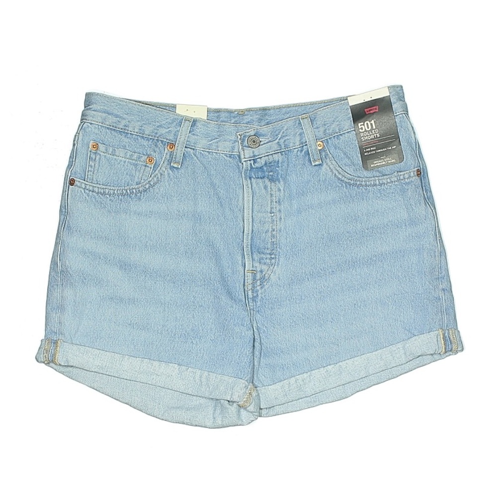 NWT Levi's 501 light wash rolled denim Shorts size 29